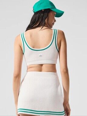 Alo Yoga Alo Tennis Club Sweater Knit Bra Top size S